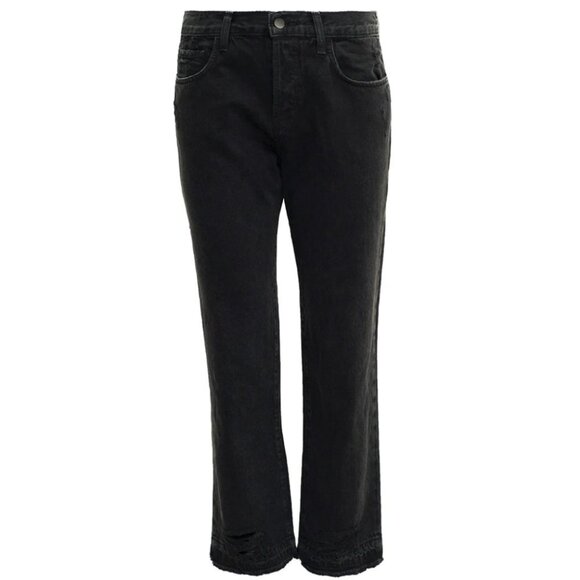 J Brand Ivy High Rise Crop Straight Leg Black Jeans 29 NWT - Picture 7 of 16